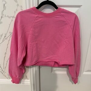 Pink Women's Cropped Sweatshirt